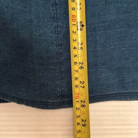 Aritzia  * Wilfred Midi  Pinafore Linen Dress   Blue Moroccan EUC - Picture 7 of 14